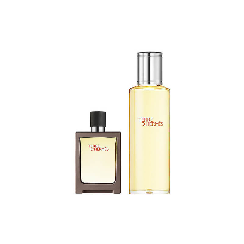 Terre d'Hermès 121 Gr Eau de Toilette Remplissable et sa Recharge