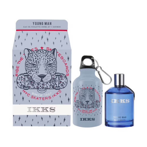 Coffret Ikks Young Man 'Leopard Riders' Eau De Toilette + Gourde 1