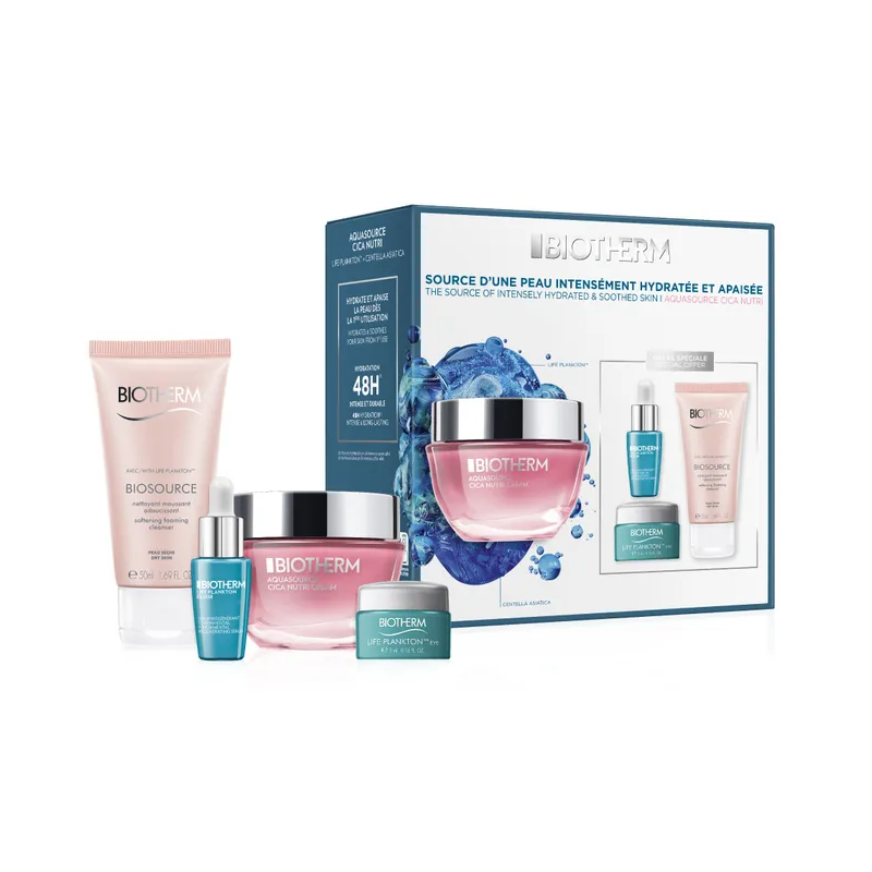 Coffret 2025 - Aquasource Routine Cica Nutri Crème 50 ml + Sérum + Soin Yeux + Nettoyant 1