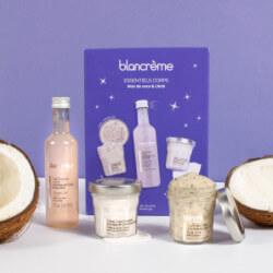 Trio Essentiels Douceurs - Coffret Gel Douche 75 ml + Crème + Gommage Coco & Litchi (2)